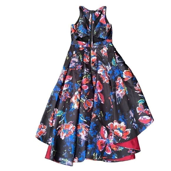 Sachin & Babi Noir High Low Floral Gown 2 - Picture 2 of 6